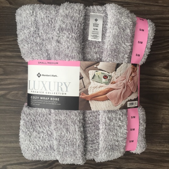 Luxury Premier Collection Cozy Wrap Robe-Grey - Picture 5 of 6